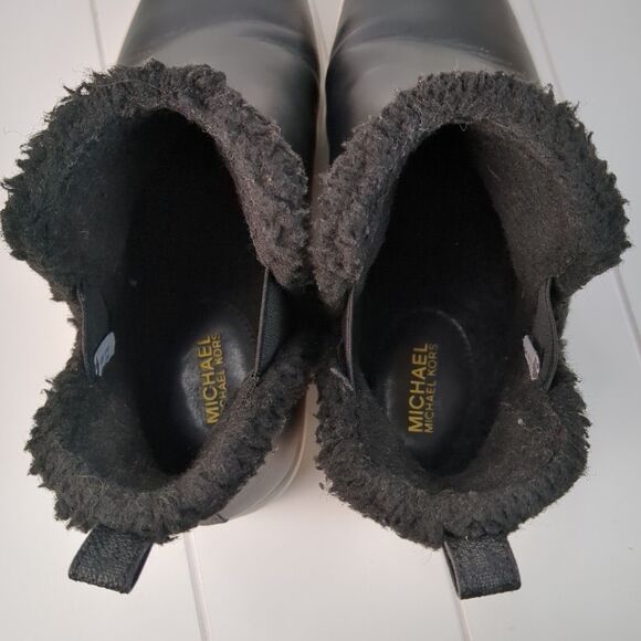 Michael Kors Ashlyn Black Leather Slip-On High Top Sneakers Women's 9.5M - Picture 6 of 9